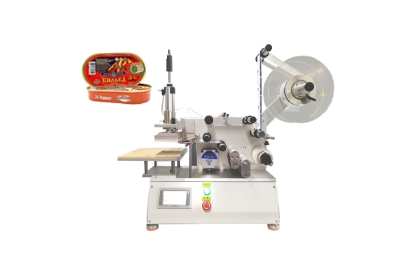 半自動罐頭平面貼標(biāo)機